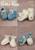 Knitting Pattern - Peter Pan P1273 - Merino Baby DK - Cosy Toes